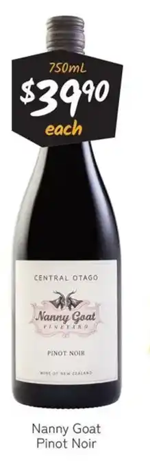 Cellarbrations Nanny Goat Pinot Noir offer