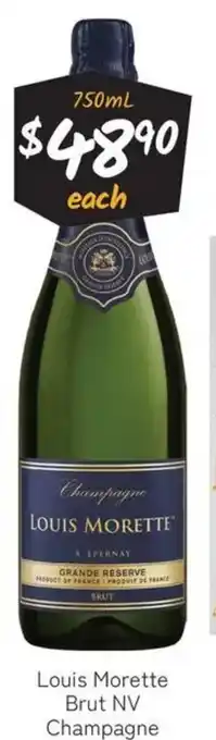Cellarbrations Louis Morette Brut NV Champagne offer