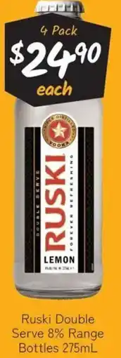 Cellarbrations Ruski Double Serve 8% Range Bottles offer