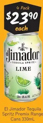Cellarbrations El Jimador Tequila Spritz Premix Range Cans offer