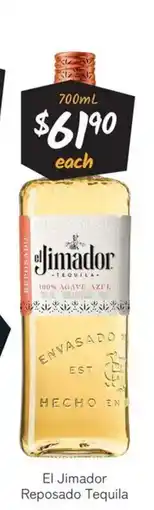 Cellarbrations El Jimador Reposado Tequila offer