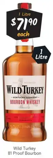Cellarbrations Wild Turkey 81 Proof Bourbon offer