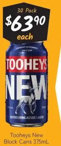 Cellarbrations Tooheys New Block Cans offer