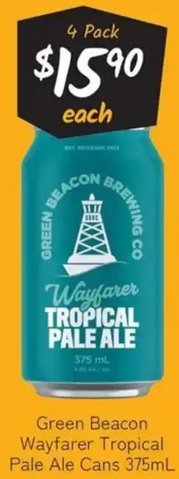 Cellarbrations Green Beacon Wayfarer Tropical Pale Ale Cans offer