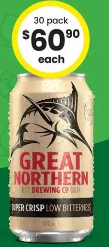The Bottle O Great Northern Super Crisp Block Cans offer