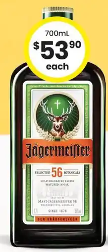The Bottle O Jägermeister offer