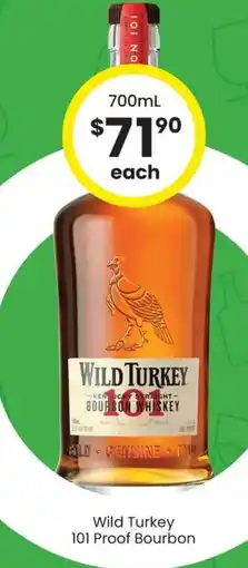 The Bottle O Wild Turkey 101 Proof Bourbon offer