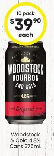 The Bottle O Woodstock & Cola 4.8% Cans offer