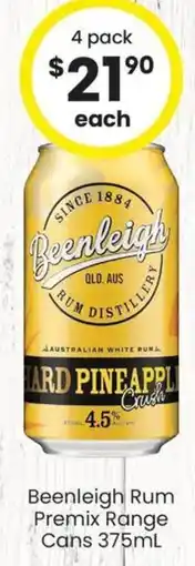 The Bottle O Beenleigh Rum Premix Range Cans offer