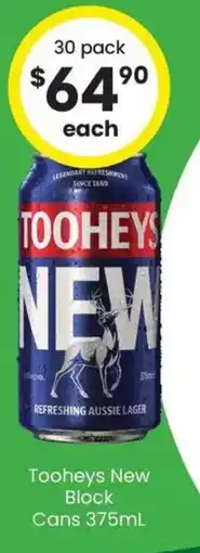 The Bottle O Tooheys New Block Cans offer
