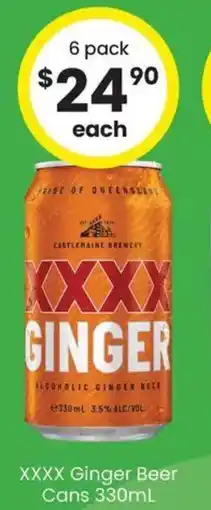 The Bottle O XXXX Ginger Beer Cans offer