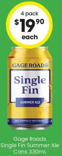 The Bottle O Gage Roads Single Fin Summer Ale Cans offer