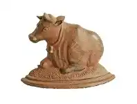 Cow on Pasture Cast Iron Door Stopper - Antique Rust