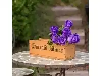 LivingStyles Set of 2 Seven Head Artificial Roses - Purple offer