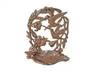 LivingStyles Alvena Cast Iron Wall Mount Bird Feeder, Antique Rust offer