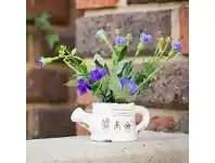 Set of 2 Artificial Plants in Teapot - Violet