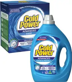 Coles Cold Power Laundry Liquid 2 Litre or Powder 2kg offer