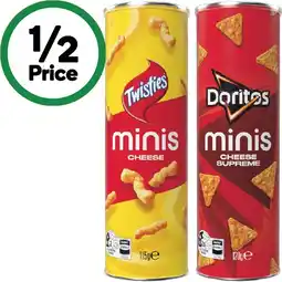 Woolworths Doritos or Twisties Mini Canisters 115-120g offer