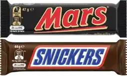 Coles Mars or Snickers Chocolate Bar 42g-47g offer