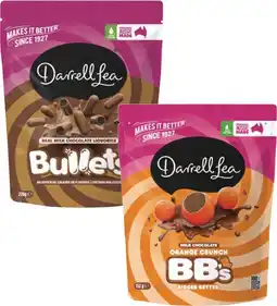 Coles Darrell Lea Bullets or BB's 150g-204g offer