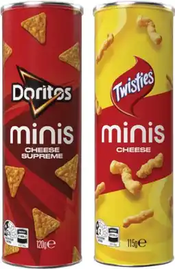 Coles Doritos or Twisties Minis 115g-120g offer