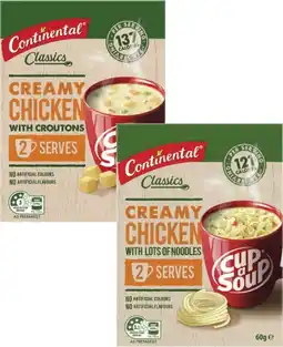 Coles Continental Cup a Soup 2 Serves-75g offer