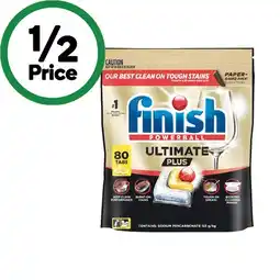 Woolworths Finish Ultimate Plus Dishwasher Tablets Lemon offer