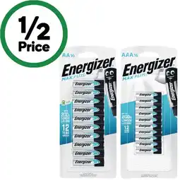 Woolworths Energizer Max Plus Batteries AA or AAA Pk 16 offer