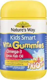 Coles Nature's Way Kids Smart Vita Gummies Omega 3 Fish Oil offer