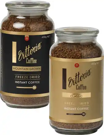 Coles Vittoria Freeze Dried Instant Coffee offer