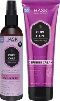 Coles Hask Curl Care Curl Defining Cream 198mL or 5 in 1 Leave-in Spray Curl Care 175mL offer