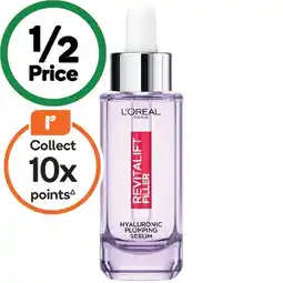 Woolworths L’Oréal Paris Revitalift Filler Plumping Serum offer