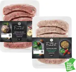Coles Coles Finest Sausages-500g offer