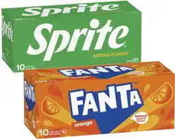 Coles Fanta or Sprite Soft Drink 10x375mL offer