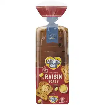 Woolworths Mighty Soft Raisin Toast offer