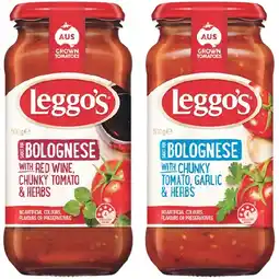 Woolworths Leggo’s Pasta Sauce offer