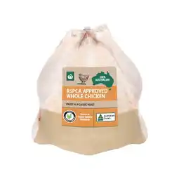 Woolworths Australian Fresh Whole Plain RSPCA Approved Chicken offer