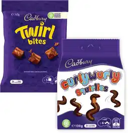 Coles Cadbury or Europe Bites 120g-150g offer