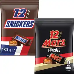 Coles Mars or Snickers Chocolate Fun Size 180g-192g offer