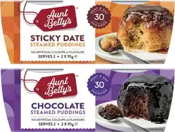 Coles Aunt Betty's Puddings 190g-220g offer