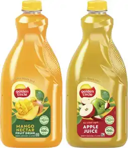 Coles Golden Circle Mango Nectar or Apple Juice 2 Litre offer