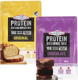 Coles The Healthy Baker Protein Brownie or Banana Bread Baking Mix 400g offer