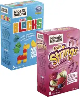 Coles Nice & Natural Fruit Strings or Blocks 120g-136g offer