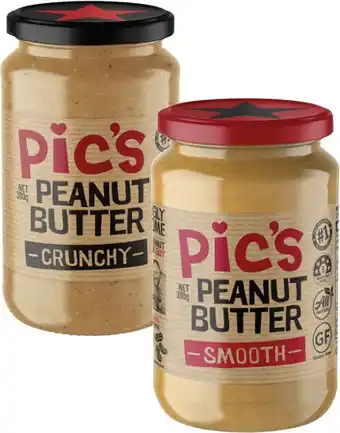 Coles Pic's Smooth or Crunchy Peanut Butter 380g offer