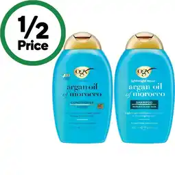 Woolworths OGX Shampoo or Conditioner 385ml offer
