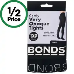 Woolworths Bonds Comfy Tops Very Opaque Tights 120D offer