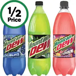 Woolworths Mountain Dew Soft Drink Varieties offer