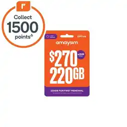 Woolworths amaysim $270 Starter Pack§ offer
