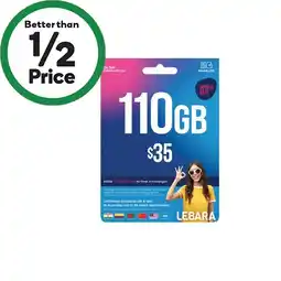 Woolworths Lebara $35 Starter Pack‡ offer