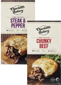 Coles Charlotte's Bakery Slow Cooked Beef Pies 400g offer